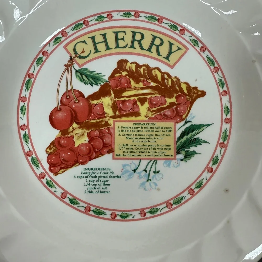 Golden Pie Collection Cherry Pie Recipe Pie Plate Dishwasher Microwave Oven Safe